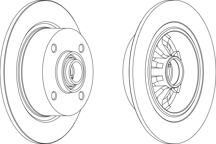 Front Pair Of Brake Discs Fits VW OE 113407075 Ferodo DDF043