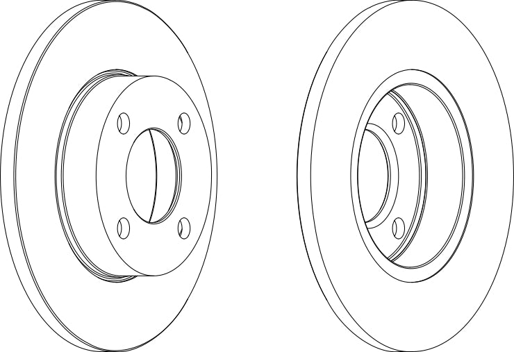 Pair Of Coated Brake Discs Ferodo DDF048C