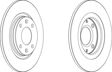 Front Pair Of Brake Discs Fits Citroen Peugeot OE 424688 Ferodo DDF051