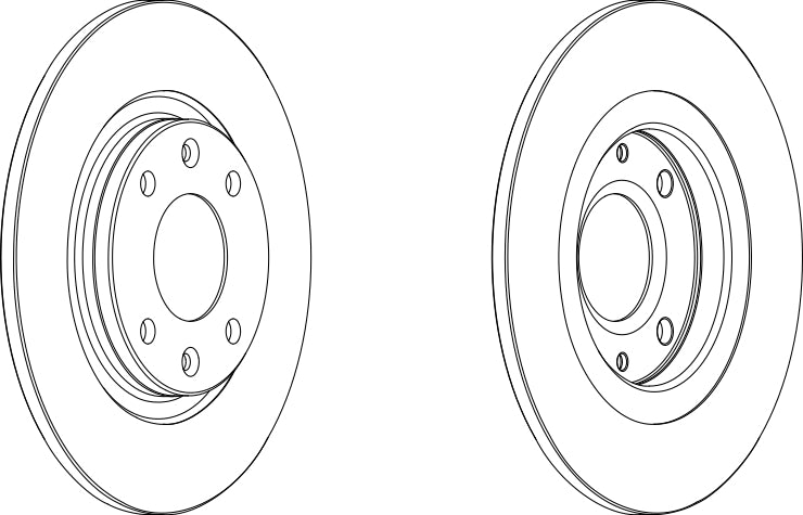 Front Pair Of Brake Discs Fits Citroen Peugeot OE 424688 Ferodo DDF051