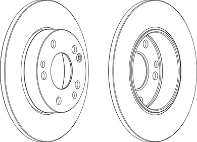 Pair Of Coated Brake Discs Ferodo DDF053C