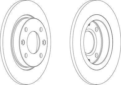Pair Of Coated Brake Discs Ferodo DDF059C