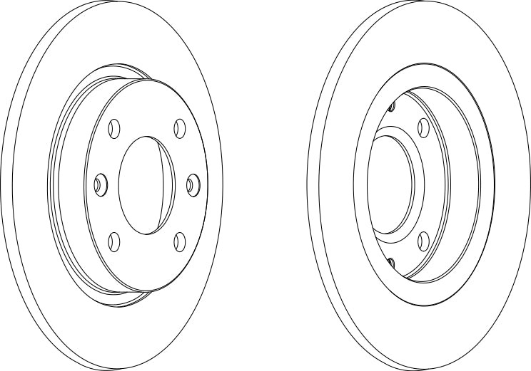 Pair Of Coated Brake Discs Ferodo DDF059C