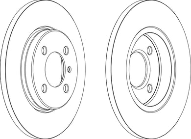 Front Pair Of Brake Discs Fits BMW OE 34111154747 Ferodo DDF062