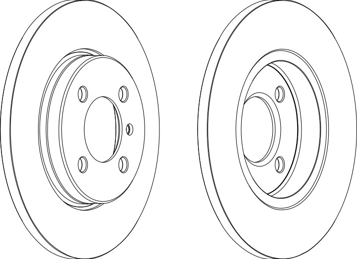 Front Pair Of Brake Discs Fits BMW OE 34111154747 Ferodo DDF062