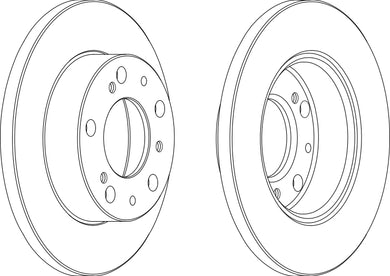 Front Pair Of Brake Discs Fits Alfa Romeo Citroen Fiat Peugeot Tal Ferodo DDF063