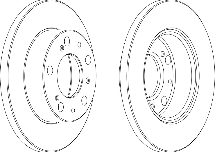 Front Pair Of Brake Discs Fits Alfa Romeo Citroen Fiat Peugeot Tal Ferodo DDF063