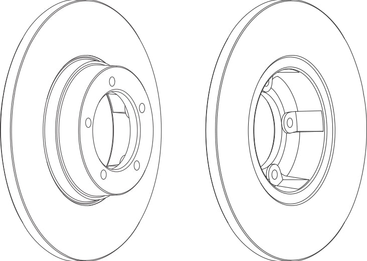 Front Pair Of Brake Discs Fits LDV OE 5518477 Ferodo DDF065