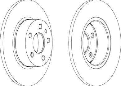 Pair Of Coated Brake Discs Ferodo DDF067C