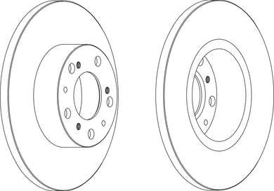 Front Pair Of Brake Discs Fits Citroen Fiat Peugeot Talbot Ferodo DDF069
