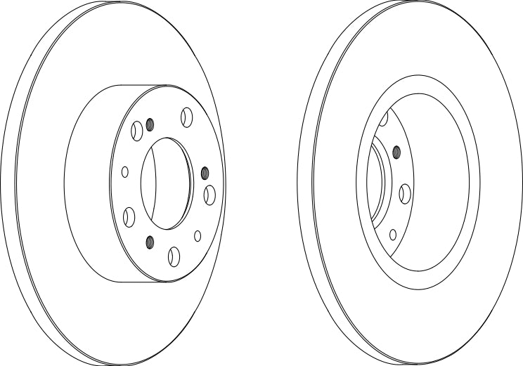 Front Pair Of Brake Discs Fits Citroen Fiat Peugeot Talbot Ferodo DDF069