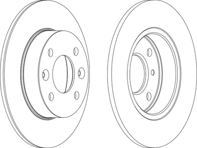 Pair Of Coated Brake Discs Ferodo DDF070C