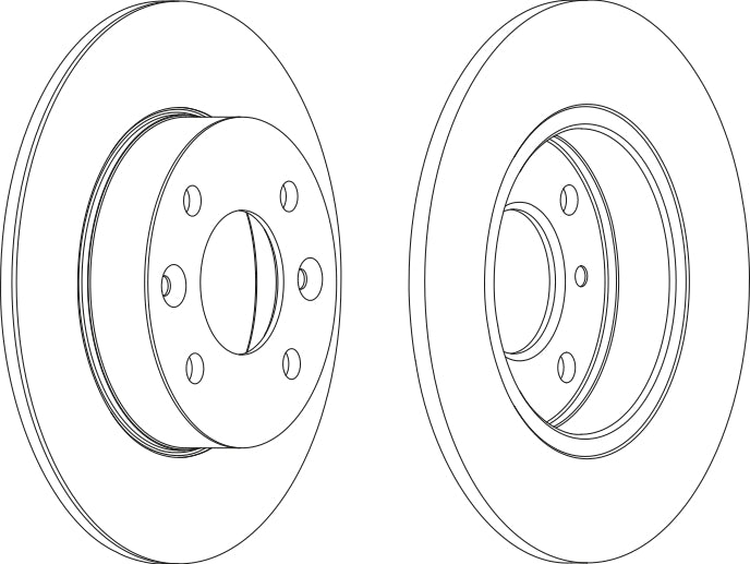 Pair Of Coated Brake Discs Ferodo DDF070C