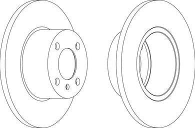 Front Pair Of Brake Discs Fits BMW OE 34111116675 Ferodo DDF075