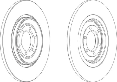 Rear Pair Of Brake Discs Fits Alfa Romeo OE 60526121 Ferodo DDF090