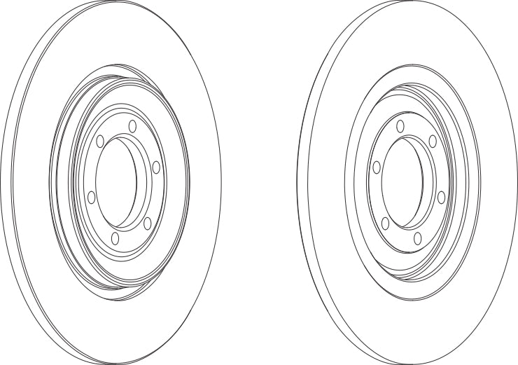 Rear Pair Of Brake Discs Fits Alfa Romeo OE 60526121 Ferodo DDF090