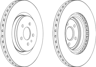 Pair Of Coated Brake Discs Ferodo DDF1001C
