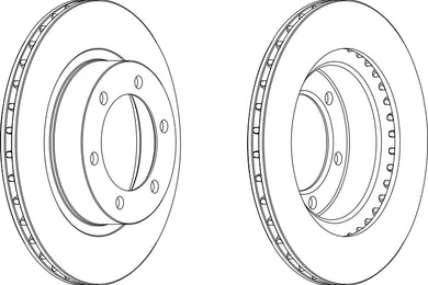 Front Pair Of Brake Discs Fits Toyota OE 4351235210 Ferodo DDF1008