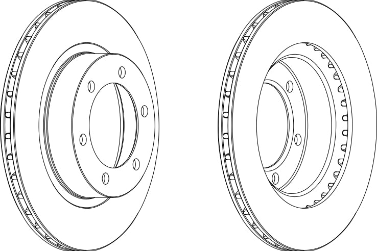 Front Pair Of Brake Discs Fits Toyota OE 4351235210 Ferodo DDF1008