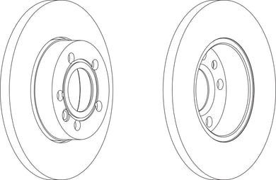 Pair Of Coated Brake Discs Ferodo DDF1011C