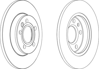 Pair Of Coated Brake Discs Ferodo DDF1012C