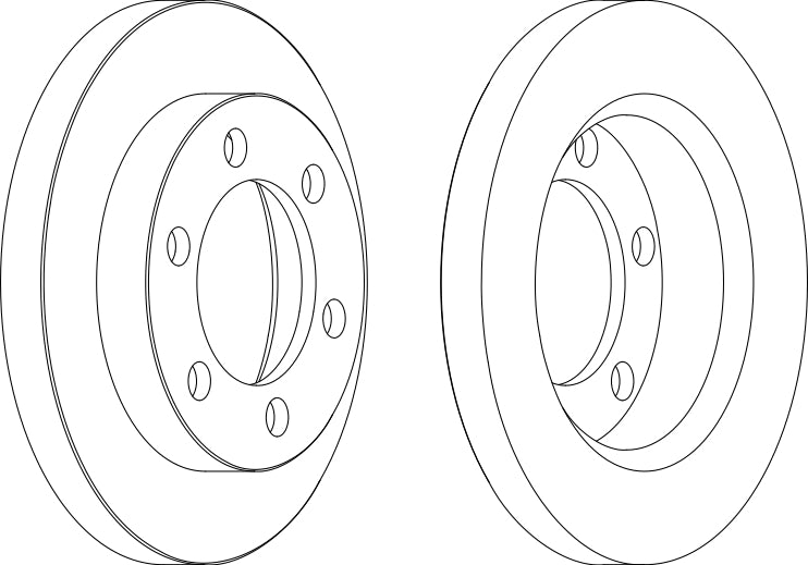 Front Pair Of Brake Discs Fits Nissan OE 61003680 Ferodo DDF1016