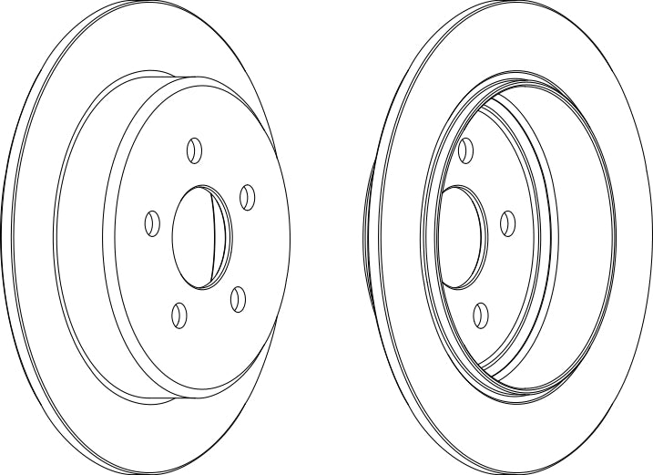 Rear Pair Of Brake Discs Fits Chrysler Dodge Plymouth OE 4509553 Ferodo DDF1026