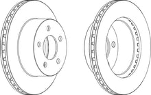 Load image into Gallery viewer, Front Pair Of Brake Discs Fits Jeep OE 22012 Ferodo DDF1027