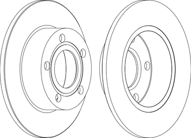 Pair Of Coated Brake Discs Ferodo DDF1033C