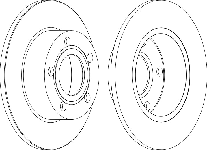 Pair Of Coated Brake Discs Ferodo DDF1033C