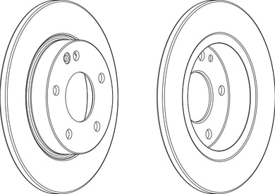 Pair Of Coated Brake Discs Ferodo DDF1034C