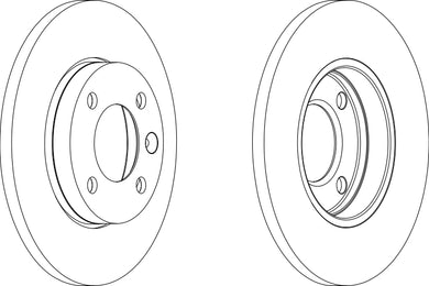 Pair Of Coated Brake Discs Ferodo DDF103C