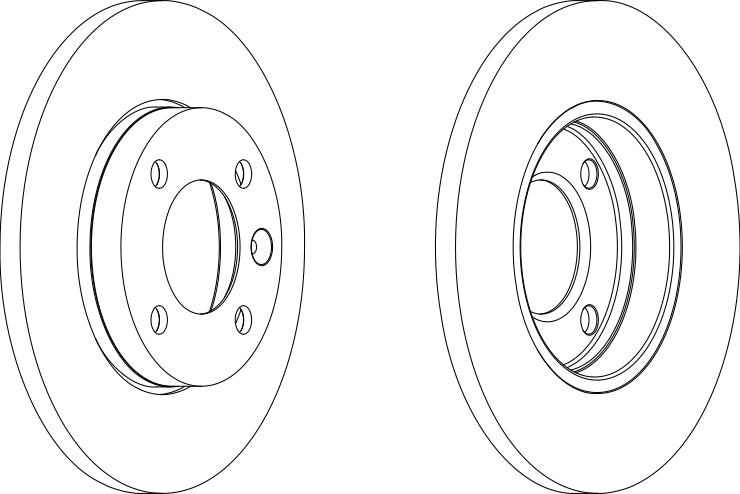 Pair Of Coated Brake Discs Ferodo DDF103C
