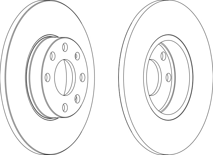 Front Pair Of Brake Discs Fits Opel Vauxhall OE 569058 Ferodo DDF1040