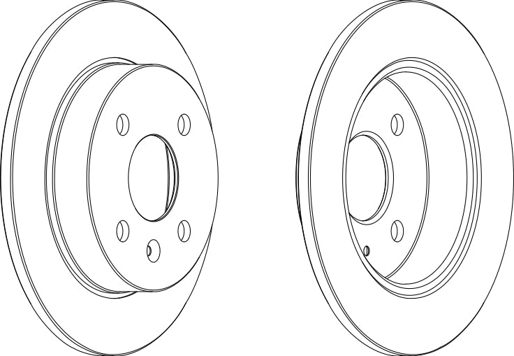 Pair Of Coated Brake Discs Ferodo DDF1043C