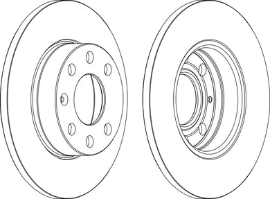 Front Pair Of Brake Discs Fits Bedford Opel Vauxhall OE 569017 Ferodo DDF104