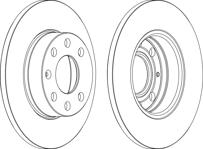 Front Pair Of Brake Discs Fits Bedford Opel Vauxhall OE 569017 Ferodo DDF104