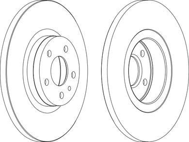 Pair Of Coated Brake Discs Ferodo DDF1057C