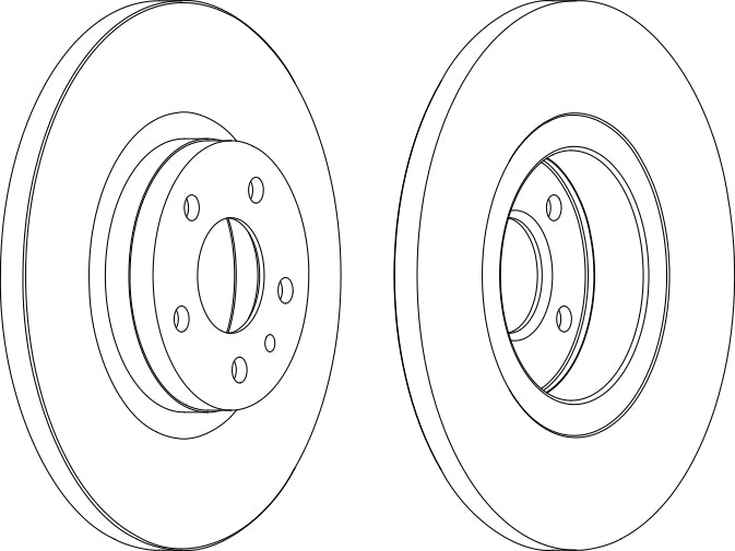 Pair Of Coated Brake Discs Ferodo DDF1057C