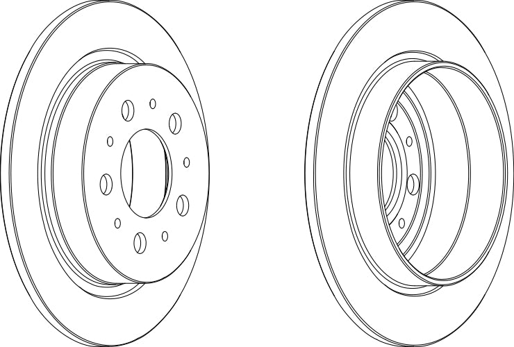 Rear Pair Of Brake Discs Fits Volvo OE 1359290 Ferodo DDF1060