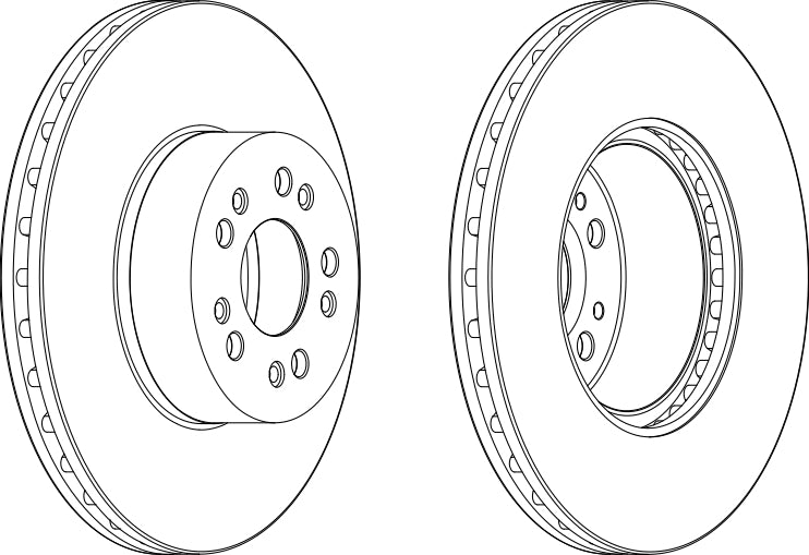Coated Brake Disc Single Ferodo DDF1061C-1