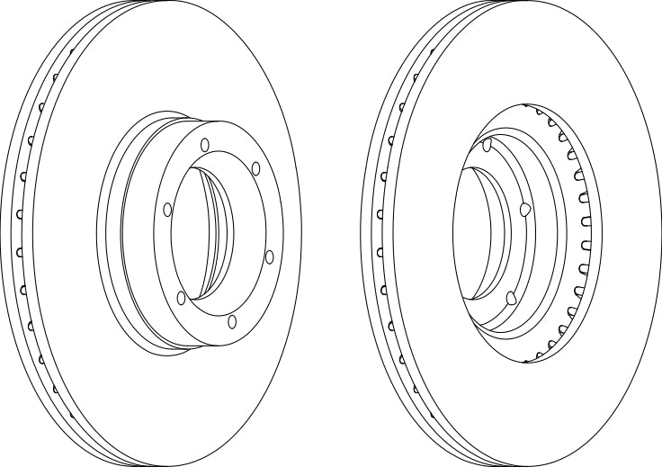 Pair Of Coated Brake Discs Ferodo DDF1067C