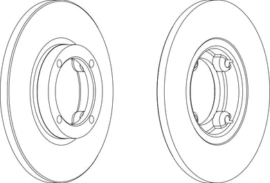 Pair Of Coated Brake Discs Ferodo DDF1076C