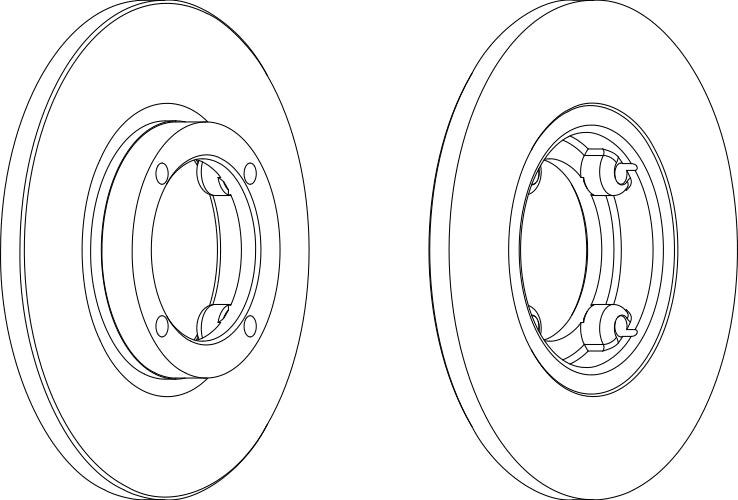 Pair Of Coated Brake Discs Ferodo DDF1076C