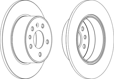 Pair Of Coated Brake Discs Ferodo DDF1083C