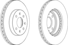 Load image into Gallery viewer, Front Pair Of Brake Discs Fits Chevrolet Daewoo OE 96300035 Ferodo DDF1097