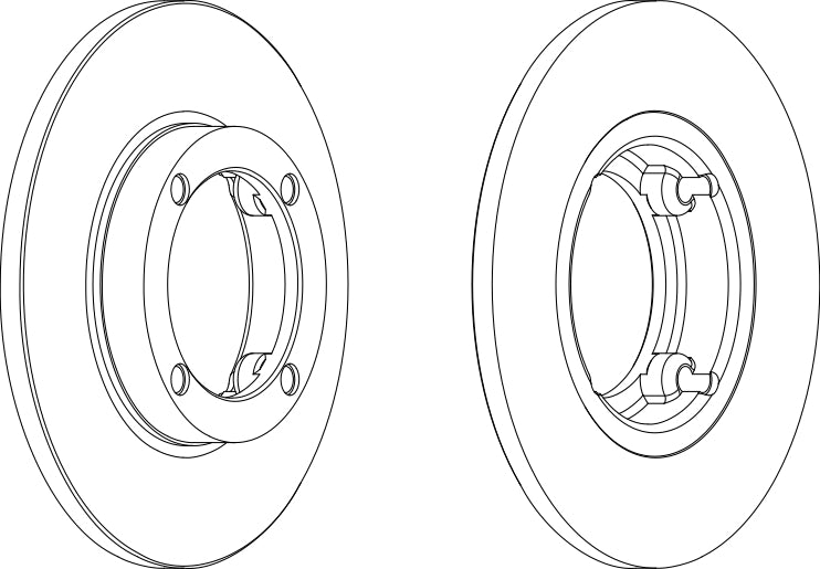 Front Pair Of Brake Discs Fits Daewoo OE 55311A60B11000 Ferodo DDF1098