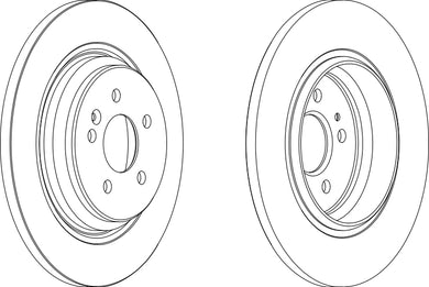 Pair Of Coated Brake Discs Ferodo DDF1099C