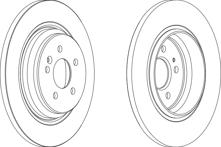 Pair Of Coated Brake Discs Ferodo DDF1099C