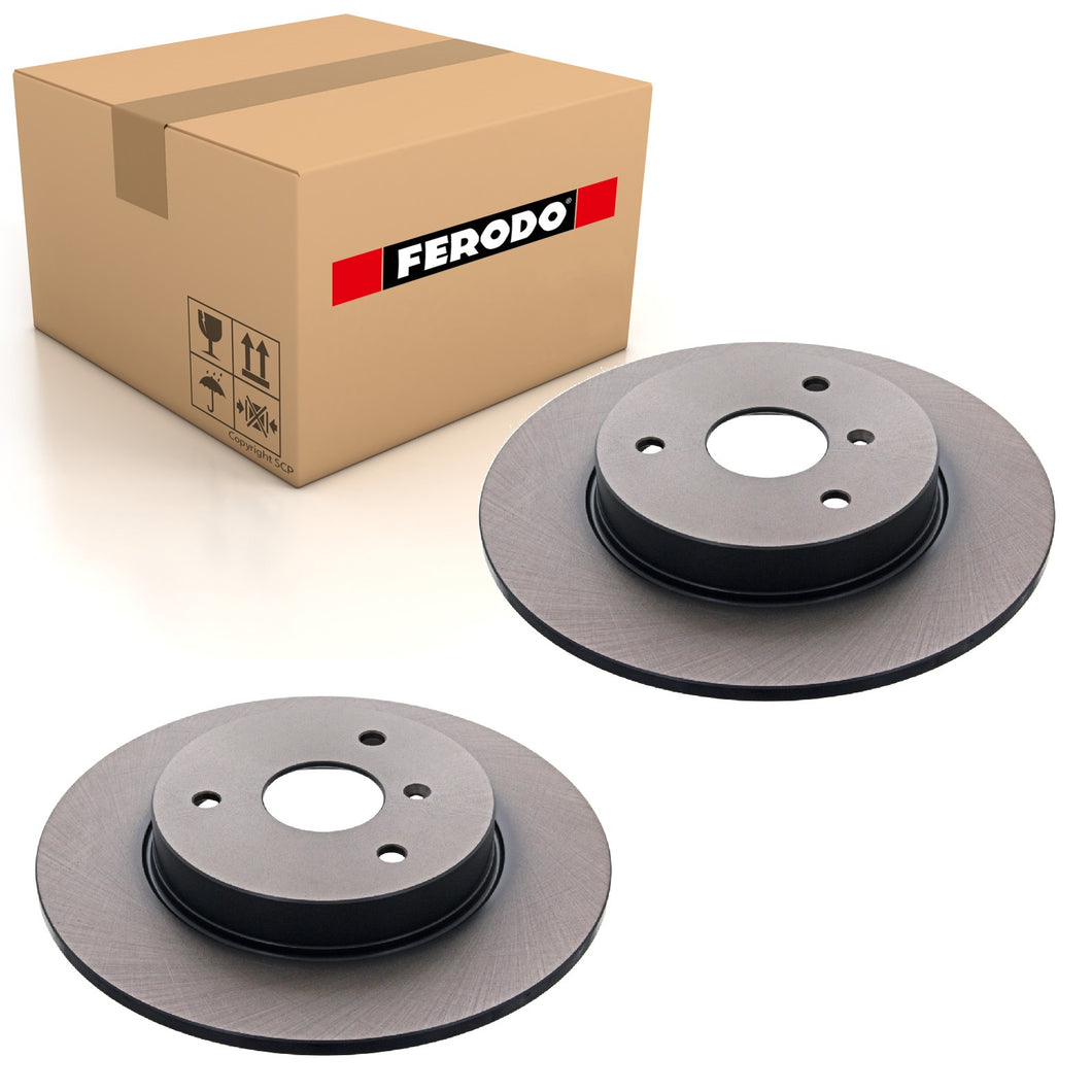 Pair Of Front Coated Brake Discs Fits Smart Fortwo 1 2 Cabrio Ferodo DDF1111C